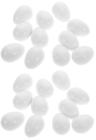 FUNNETOYU 22pcs Artificial Bird Eggs for Parrots and Small Birds, Realistic Matte Natural Texture Plastic Fake Eggs, Reduce Eggpecking and Assist Brooding Training, for Nesting Boxes