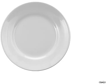 Saturnia 76057 Piatto Tivoli Piano, Porcellana, Bianco