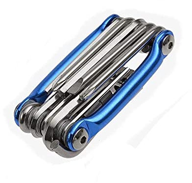 SZHS Fahrrad Multitool Praktisches Fahrrad Werkzeug Reparatur Set 11 in 1 Fahrrad Reparatur Werkzeug, Flickzeug Fahrradflickzeug Reparaturset Multifunktionswerkzeug für Fahrrad