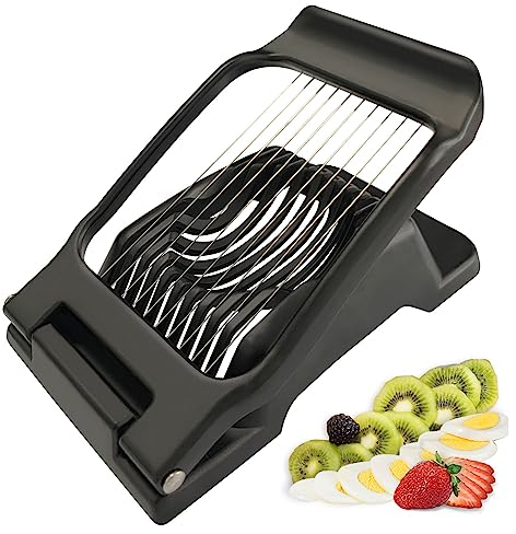 Egg Slicer for Hard Boiled Eggs Heavy Duty, Egg Cutter for Soft Fruit Food Mushroom Black