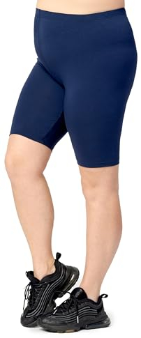 Merry Style Kurze Leggings Große Größen Damen Shorts aus Baumwolle Komfortable Kurze Hose Radlerhose Ideal für den Alltag und Sportaktivitäten MS10-456 (Marineblau, 7XL)