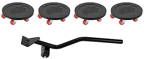 TaNeHaKi Möbler transporthjul set, tung last, möbelskoter, transportskoter, rund, 500 kg, transporthjälp med hjul, rund, tung last, möbellyftare, set, 4 tunga lasthjul