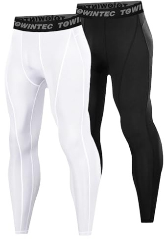 Towintec Pantalon de Compression pour Hommes Séchage Rapide Baselayer