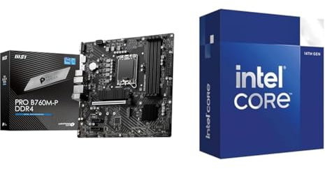 MSI PRO B760M-P DDR4 Motherboard + Intel® Core™ i5-14400 Desktop Processor 10 cores