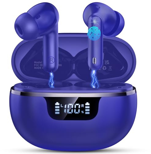 2026 Cuffie Bluetooth 5.4, Auricolari Bluetooth Stereo HiFi, 48 Ore Cuffiette In Ear con 4 ENC Cancellazione Rumore Mics, IP7 Impermeabili Cuffie Senza Fili per iOS/Android, Cuffiette Touch Control