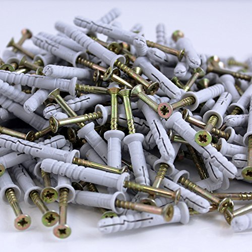 Hammer Fixings Nylon Plugs 8 x 100 100 Pieces Countersunk Head Dowel/Nail Plug Phillips