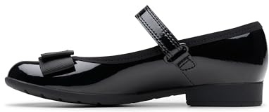 Clarks Scala Tap K, Ballerine, Bambine e ragazze, Nero Black Pat Black Pat 507, 28 EU Larga