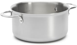 De Buyer - Faitout sans couvercle en inox 3 couches ALCHIMY - 20 cm - Fabriqué en France, Sans PFAS, Maîtrise de la Cuisson, Inox 18/10, Tous Feux + Four, Finition Poli Brossé