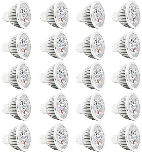 20 Stück MR16 GU5.3 LED Lampen 4W 300 Lumen 3000K Warmweiß Ersetzt für 30W Halogen LED Lampe Spots LED Leuchtmittel Energiesparlampe Abstrahlwinkel 60º AC/DC 12V (Warmweiß)
