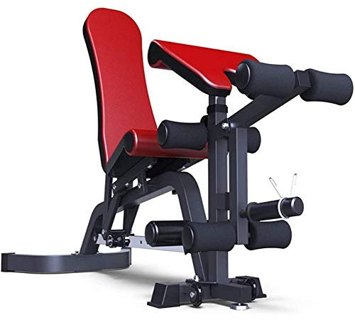 Tabourets d'haltères, Bancs de Musculation, Planches Sit-Up, Équipement de Fitness intérieur Multifonction, pour Salle de Sport à Domicile, Taille: 29 X 59 X 43,5 Pouces, Rouge