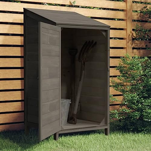 Générique Remise de Jardin Anthracite 55x52x112 cm Bois de Sapin Solide,Maison & Jardin,Pelouses & Jardins,Vie en extérieur,Structures extérieures,Cabanes & abris de Jardin,Anthracite,25.35 LB,152180