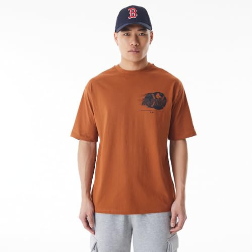 New Era T-Shirt de Baseball surdimensionné Unisexe Boston Red Sox Black T-Shirt