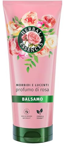 Herbal Essences Balsamo Morbidi e Lucenti, per Capelli Secchi, Con Essenza di Rosa, Vegano 200ml