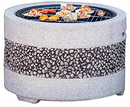 ZJFHEYUO Kit per Barbecue da Giardino con braciere da Esterno, caminetto da Giardino per Patio, Campeggio, braciere a Legna da Esterno, riscaldatore da Esterno