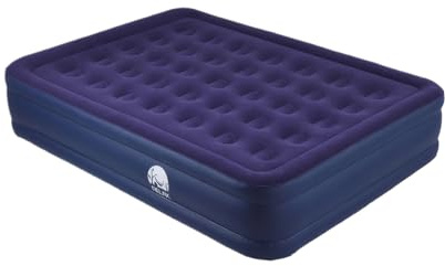 LIXSAZSE Colchón Inflable Ligero e Impermeable para una fácil instalación en Cualquier Lugar Colchón de Aire de tamaño Doble con Bomba integrada cálida, Doble Engrosamiento