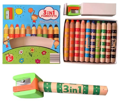 Juego de crayones – 10 piezas de suministros de arte para colorear, crayones portátiles con colores brillantes no tóxicos, ideal para uso en aula y jardín de infantes, recuerdos de fiesta con diseños