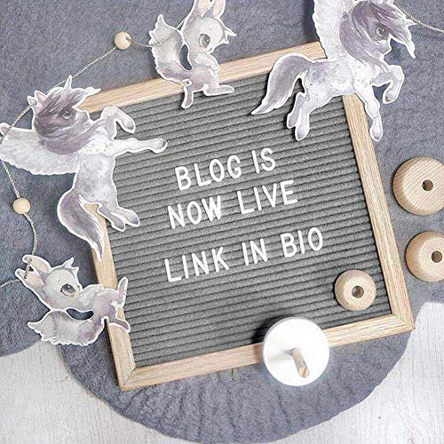 Alomejor Tablero de Letras de Fieltro, Accesorio Creativo de Decoración DIY para el Hogar, Oficina, Aula, Negro, 10x10 Pulgadas (GREY)