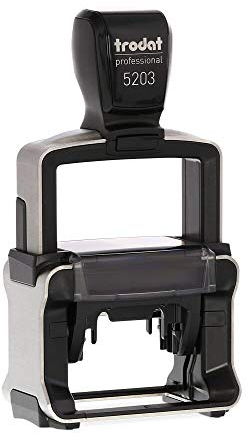 Trodat – Professional 5203 Stempel mit Wunschtext personalisieren – selbstfärbender Stempel als Namensstempel, Adressstempel, Firmenstempel & Co zu verwenden (49x 28 mm | 6 Zeilen)