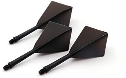 CUESOUL ROST Integrated Dart Shaft and Flights Medium,Black Diamond Shape,Set of 3