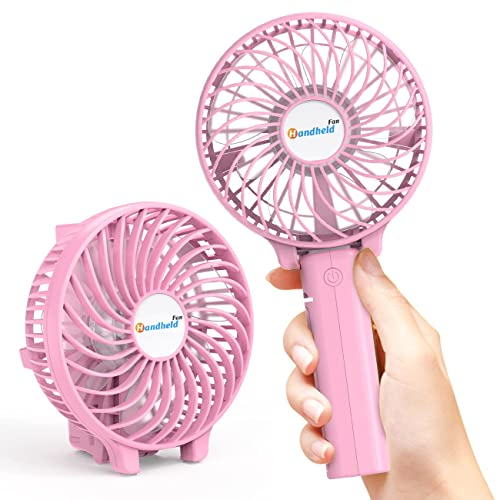 gabless Ventilateur USB Portable, Ventilateur main 2000mAh Batterie, Ventilateur électrique, Mini Ventilateur, Ventilateur USB Rechargeable, Ventilateur de Table, 3 Vitesses pour Bureau