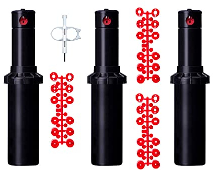 Riegopro Hunter Pack 3 Sprinkler PGP-ADJ, Reichweite von 6,4 bis 15,8 Meter, inkl. Düsensatz und Einstellschlüssel.