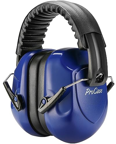 ProCase Gehörschutz NRR 28dB, Verstellbares Lärmschutz Kopfhörer mit Verdickter Geräuschdämpfender Schaumstoff für Mähen, Konstruktion & Holzarbeiten Passt für Erwachsene/Kinder