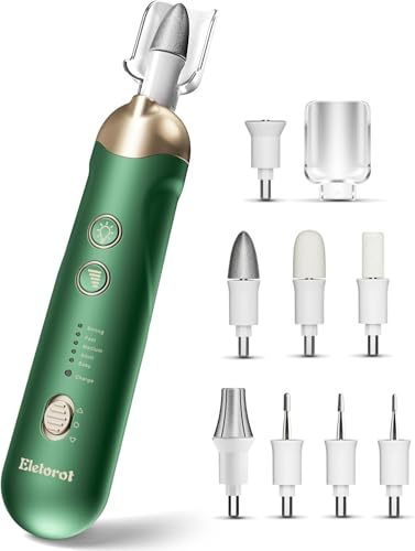 Kit Manucure Pedicure: Eletorot Ponceuse pour Ongles avec 8 Embouts, Limes a Ongles Professionnelle pour Anti Callosités, Set de Manucure Pedicure Electrique pour Le Soin Mains et Pieds