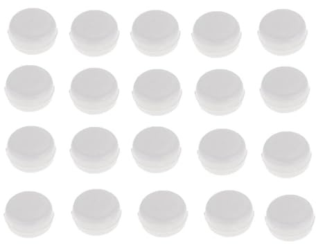 Lot de 20 boîtes à hochets blanches en plastique pour réparation de hochets de bébé (15 mm)