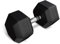 TREX SPORT Hexagon Hanteln | gummierte Kurzhanteln 2,5kg-20kg mit verchromtem Griff | Hanteln Dumbbells (1x12,5 kg)