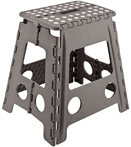 Venteo - Marche Pied Pliant Grand MODELE - Résiste jusqu'à 150kg de Charge - Pliable - 4.0 - Noir