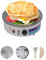 ACROSSPART Crêpes Maker Elektrisch mit 45cm Platte 2800W Creperie Temperaturen zwischen 150-280 Crepes-Eisen Crepesmaschine Crepesmaker Crepesplatte Pfannkuchen Maker SX-450P