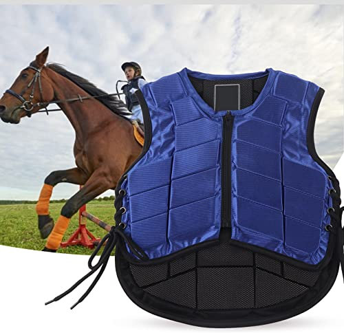 EIMSOAH Gilet D'équitation pour Enfants, Gilet de Protection équestre Unisexe rembourré en Mousse de sécurité en Nylon, équipement de Protection pour Enfants, Protection du Corps (CS)