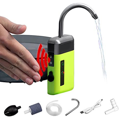 Smart Sensor automatisk vattenpump uppladdningsbar mini akvarium luftpump multifunktionell akvariepump utomhus i akvariet