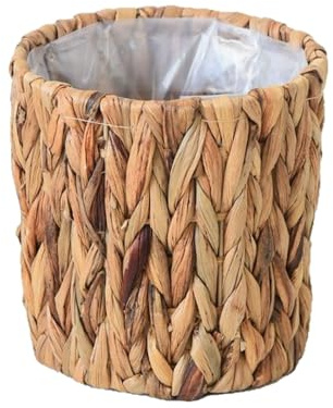 Fioriera in giacinto d'acqua intrecciato, fatta a mano, per balcone, NTf424 (A, 15 x 15 cm)