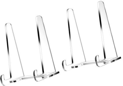 Présentoir en acrylique transparent de 5,9 pouces pour assiettes, cadre photo, pour livres, œuvres d'art, support en acrylique