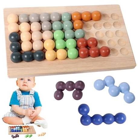 Juego de de Perlas - Juguetes de asignación de Colores - Tablero con Cuentas Juego para niños - para niños en Edad Preescolar Estudiantes niñas hogar Aula Viajes Picnic Viajes en Coche