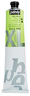 Pébéo - Feines Öl XL 200 ML - Ölgemälde - Ideal für Anfänger oder Profis - Fine Art Malerei - Feine Qualität - Pébéo Ölgemälde - Grün Licht - 200 ml