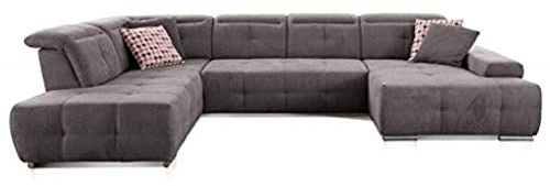 CAVADORE 5036 Salón Paisaje mistrel, ottomane de 3 Cama de Long Chair, 343 x 77 – 93 x 228 cm, Kati Fango