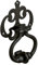 Amig - Heurtoir Artistique Noir Mat 110x100mm | Marteau de Porte Rustique Décoratif | Installation Facile | Résistant aux Intempéries, Multicolore, ZAMAK
