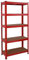 House of Home - Heavy Duty Garage Shelving Unit - Powder Coated Racking with 5 MDF Shelves, Ideal for Garage, Shed, Warehouse Storage - 875 kg Max Load Units - Red - 30 x 70 x 150 (cm)