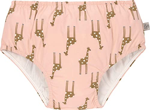 LÄSSIG Baby-und Kleinkind-Schwimmwindel Badewindel Badehose mit Windel mit UV-Schutz Giraffe rose 19-24 Monate