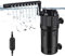 LNIDEAS 5-in-1 Aquarium Innenfilter,Aquarium Filter Pumpe inkl. 3 Watt UVC Lampe mit Timer，Einstellbarer Durchfluss Aquarienfilter mit 400L/H Wasserpumpe für Süß- und Meerwasser Becken (400L/H)