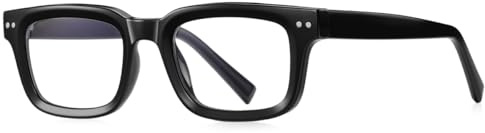 kachawoo Anti Blue Light glasögon för män kvinnor tjock ram glasögon fyrkantiga glas ram TR90 glasögon