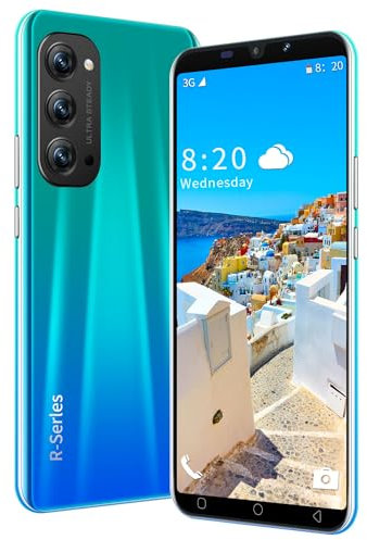 WRTogo Teléfonos Móviles 3G, 16GB ROM/128GB SD,Quad Core MTK6580, Android 9.0, Dual SIM, Doble cámara,WiFi/GPS/Face ID (N80-Azul&Verde)