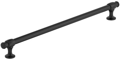 Amerock Winsome 12-5/8 inch (320mm) Center-to-Center Matte Black Cabinet Pull, BP36773FB