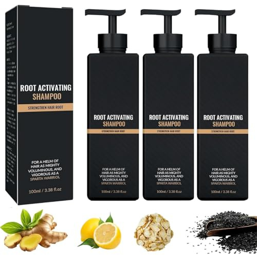 Haarwuchs-Shampoo, Wurzel-aktivierendes Shampoo, Haarverdickendes Shampoo für Männer und Frauen, Anti-Haarausfall-Reparatur-Pflegeshampoo (3pc)