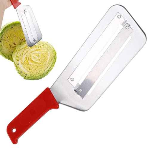 Coltelli da verdura a doppia lama - coltelli da cucina a 2 blade per tagliare e tagliare | Slicer di carote e cipolle, pelapatate, cavolo: utensile Discovery