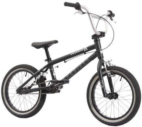 KHEbikes KHE Arsenic LL Vélo BMX 16 2025 – 7,9kg léger, cadre en aluminium, guidon en aluminium, pneus Two-Tone, frein en U et Sidepull, pour enfants de 110 à 130 cm, BMX Freestyle pour Street & Park