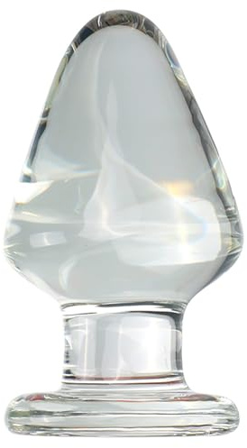 Love69Toys Kristall Glas Analplugs Analdildo 6CM Klar Glasdildo Anal ButtPlug Klassische Dildos Analdildo Analspielzeuge Sexspielzeug für Männer, Frauen, Paare (EY22-B)