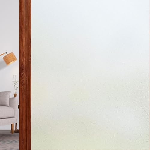 Pellicola Vetri Finestre 90 x 200 cm Autoadesive Anti-Uv Elettrostatica Opaca Decorativa Autoadesiva, Pellicola per Vetri per Ufficio Bagno da Letto, Opaco puro
